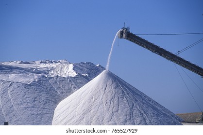 Salt Stock Pile At Port Headland Western Australia 