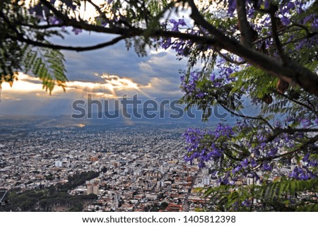 Salta/ Argentina: View from the Cerro San Bernardo Foto d'archivio © 