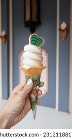Salted caramel ice cream in Hong Kong Disneyland