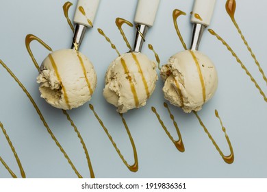 Salted Caramel Ice Cream Scoops