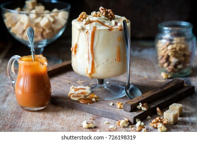 Salted Caramel Ice Cream Sundae Or Milk Shake