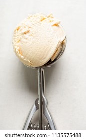 Salted Caramel Ice Creams On Ice Cream Scoop