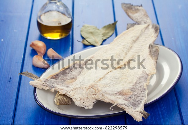 salted-cod-fish-on-wooden-600w-622298579