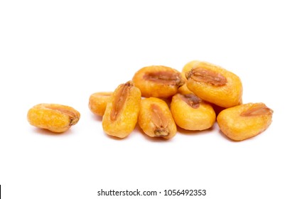 Salted Roasted Corn Isolated On White Background