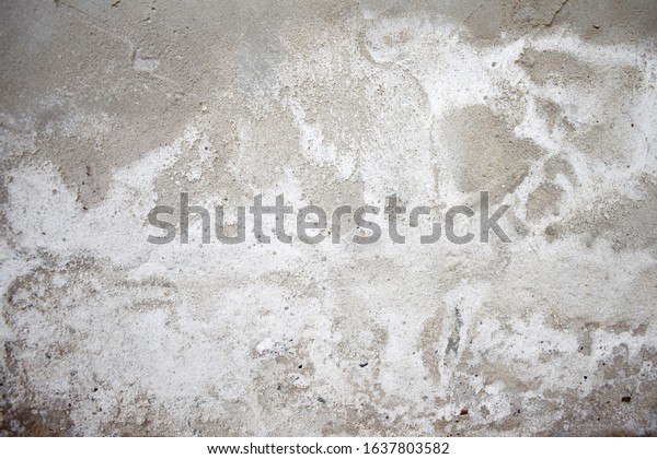 Salted stain on cement wall texture image with\
copy space.