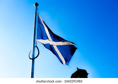 Saltire Flying In Edinbugh