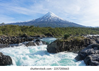 Saltos del Petrohue, Volcan Osorno - Shutterstock ID 2257200663