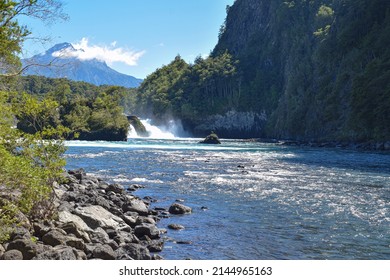 The Saltos Del Río Petrohué Are Waterfalls Located A Short Distance Downstream From Lake Todos Los Santos. They Are Located Within The Vicente Pérez Rosales National Park Near The Route To Petrohué.