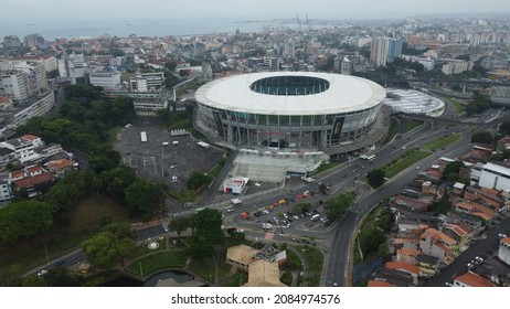 Salvador, Bahia, Brazil - December 2, 2021: View Of Arena Fonte Nova In Salvador City.