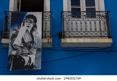 Salvador Bahia Brazil - December 26 2020: Historic Building Where Singer Michael Jackson Recorded A Music Video.