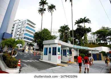 Salvador, Bahia / Brazil - December 6, 2016: Facade Of The Spanish Hospital In The Barra District In Salvador. The Place Is Down Due To Legal Issues.
.


