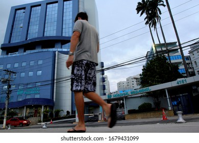 Salvador, Bahia / Brazil - December 6, 2016: Facade Of The Spanish Hospital In The Barra District In Salvador. The Place Is Down Due To Legal Issues.
.


