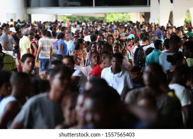  SALVADOR, BAHIA / BRAZIL - January 30, 2018: Voters are seen in line at the Electoral Regional Tribune in Salvador (BA) to do biometric re-registration for voter titles. (SHUTTERSTOCK / Joa Souza).