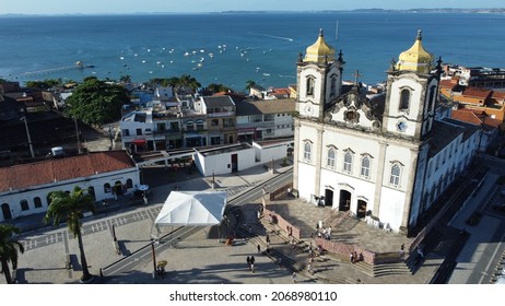 salvador, bahia, brazil - october 29, 2021: View of the Basilica of Senhor do Bonfim, popularly known as Igreja do Bonfim, in the city of Salvador.
