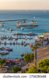 Salvador/Bahia/Brazil - 01 02 2017: View Of São Marcelo Fort And Todos Os Santos Bay