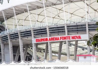 Salvador/Bahia/Brazil - JAN 13 2016: Partial View Of The Fonte Nova Football Stadium Entrance