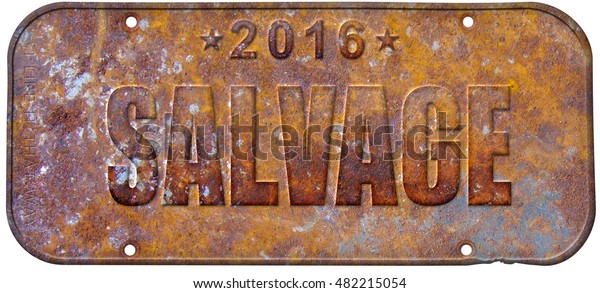 salvage old vintage license\
plate