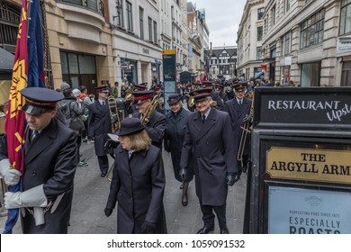 Salvation Army Easter Sunday Parade On Oxford Street, Central London, Sunday 1st April 2018.