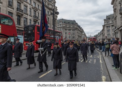 Salvation Army Easter Sunday Parade On Oxford Street, Central London, Sunday 1st April 2018.