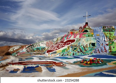 Salvation Mountain In Slab City, California