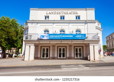 SALZBURG, AUSTRIA - MAY 18, 2017: Salzburg State Theatre Or Salzburger Landestheater Is An Austrian Theatre Situated In Salzburg, Austria. 