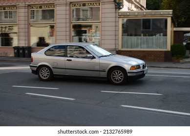 SALZBURG, AUSTRIA - SEPTEMBER 7, 2014: BMW E36 Compact Hatchback Car On The City Street