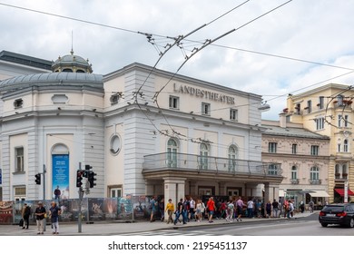 Salzburg, Austria-Aug 7, 2022
Salzburg State Theatre (Salzburger Landestheater) Salzburg, Austria, A Venue For Opera, Theatre, And Dance.