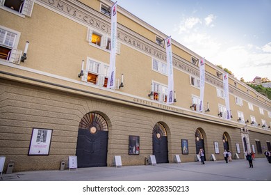 The Salzburg Festival - Big Festival House In The Old Town - SALZBURG, AUSTRIA - AUGUST 3, 2021