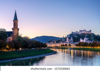 Salzburg is one of the most famous city for tourism in Austria,Europe. There are many attractions such as Hohensalzburg fortress, Salzach river and mirabell palace.  - Powered by Shutterstock