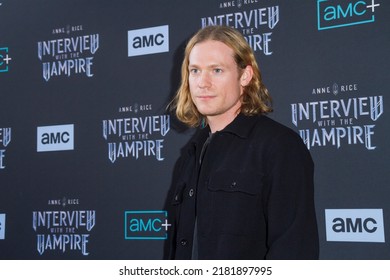 Sam Reid arrives at the 2022 annual Comic Con International Convention photo call for "Interview with the Vampire" at the Nolen Rooftop in San Diego, CA on July 23, 2022.  