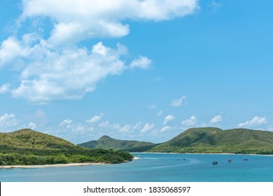 Samae San island near Pattaya - Thailand, Beautiful view of turquoise sea and islands under blue sky - Shutterstock ID 1835068597