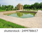 The Samanid mausoleum  located in the historic urban center of Bukhara, Uzbekistan