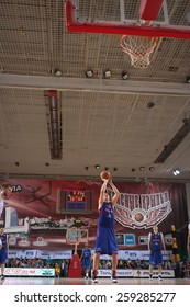 SAMARA, RUSSIA - MAY 20: Andrey Vorontsevich Of BC CSKA Throws From The Free Throw Line In A Game Against BC Krasnye Krylia On May 20, 2013 In Samara, Russia.