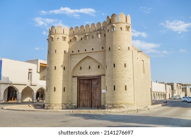 Samarkand gates in Bukhara, Uzbekistan. One of the few remaining fortifications from the 16th century - Shutterstock ID 2141276697