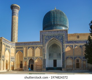 Samarkand, Uzbekistan - 09 05 2010 : View Of Landmark Monument Gur E Amir, Mausoleum Of Amir Timur Or Tamerlane In UNESCO Listed City