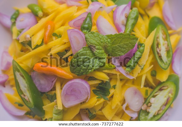 Sambal Mangga Fresh Mango Salad Soft Stock Photo Edit Now 737277622
