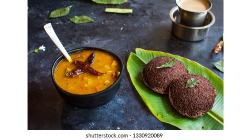 Sambhar With Ragi Idli