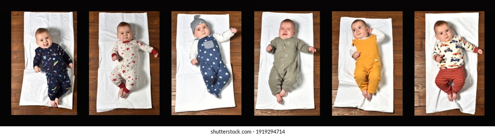 The Same Baby Dressed In Different Outfits 