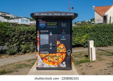 Samer, France - 20 June 2022: Smart Pizza Automated Pizza Vending Machine