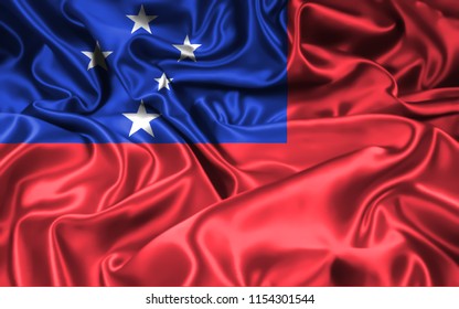 Samoa Flag Background