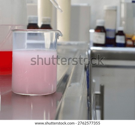 Sample analyzed in a biker cup in the laboratory, provided by the drug laboratory 