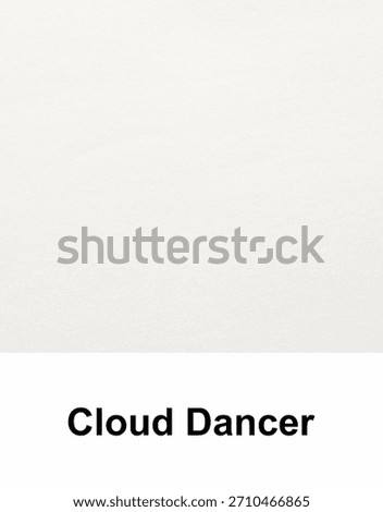 Sample of Cloud Dancer color of 2026 year, off-white colour
