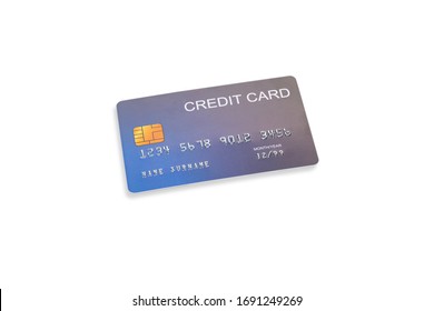 Sample credit card On a isolated white background and clipping path