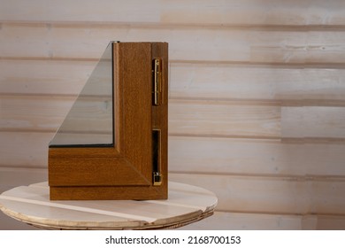 Sample double -glazed window with triple glass 