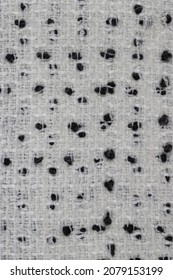 Sample Of Gray And White Polyester Fabric, Background, Texture