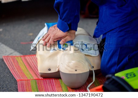 Sample image of operating a heart pump to help people solve crises.