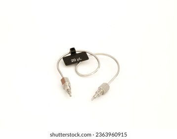 The sample injection loop for HPLC, 25 microliter.