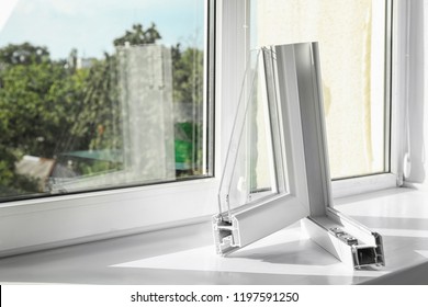 Sample modern window profile sill  Space for text