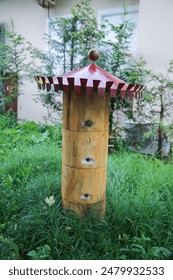 Sample of an obsolete primitive hive from a stump
