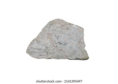 Sample Raw Chert Stone Isolated On White Background. Sedimentary Rock That Is Made Of Silica, Silicon Dioxide.